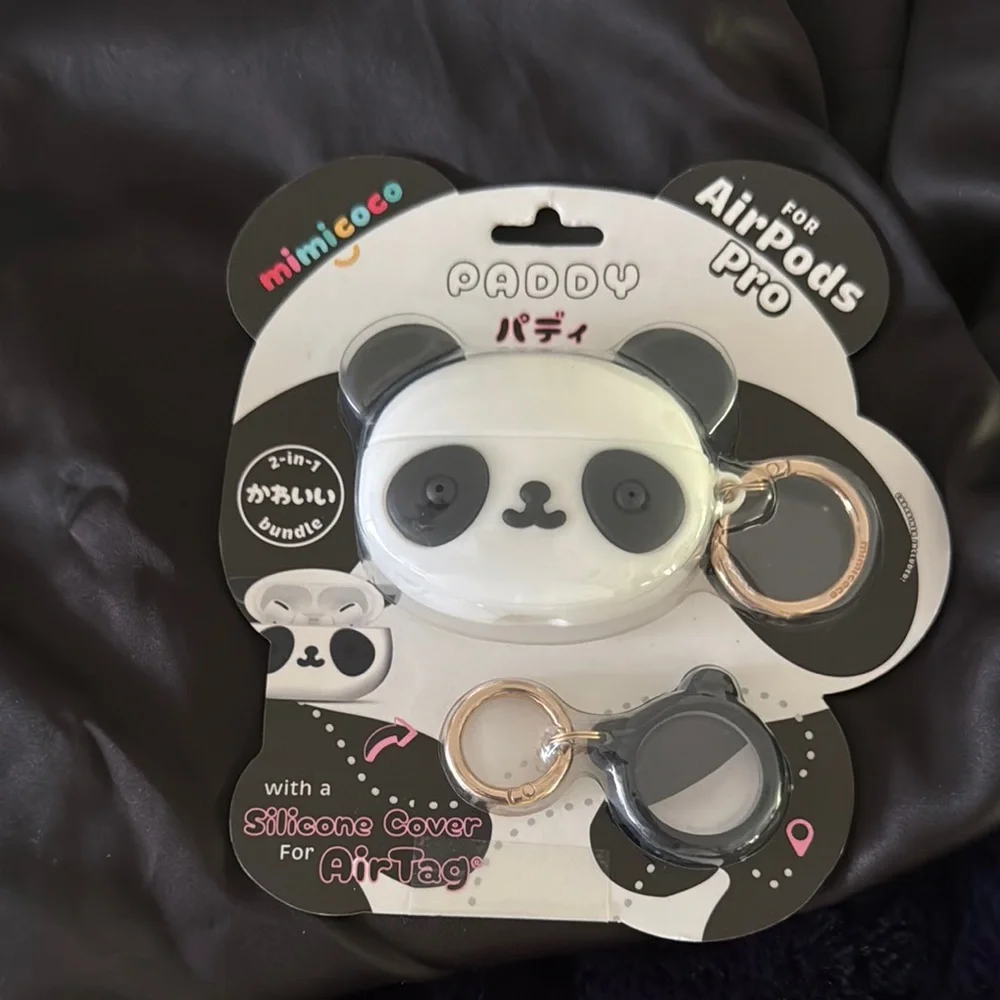 Mimicoco Panda AirPods Pro Case with AirTag Cover